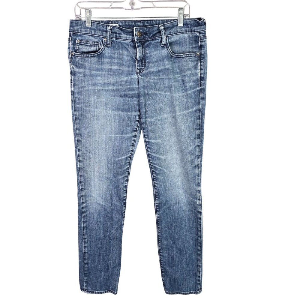 Womens Gap 1969 Always Skinny Blue Denim Jeans Mid Rise Cotton Blend Size 29/8R